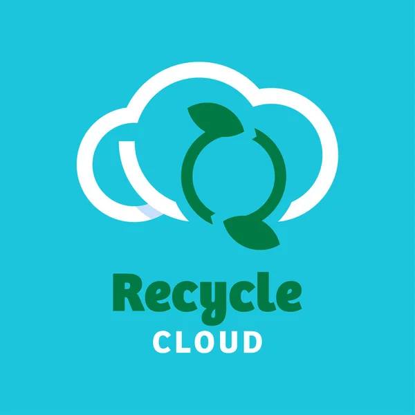Ícone Reciclagem Com Logotipo Nuvem Design Vetor Símbolo Gráfico Ícone —  Vetores de Stock