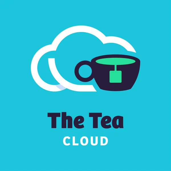 Chá Com Logotipo Nuvem Design Vetor Símbolo Gráfico Ícone Sinal —  Vetores de Stock