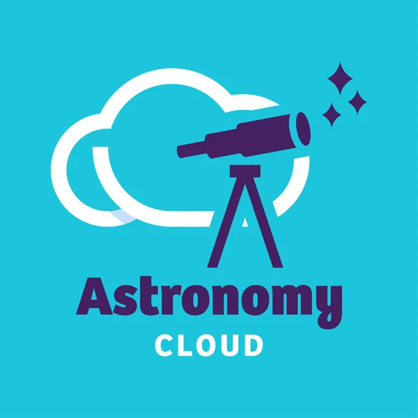 Astronomia Com Logotipo Nuvem Design Vetor Gráfico Símbolo Ícone Sinal —  Vetores de Stock