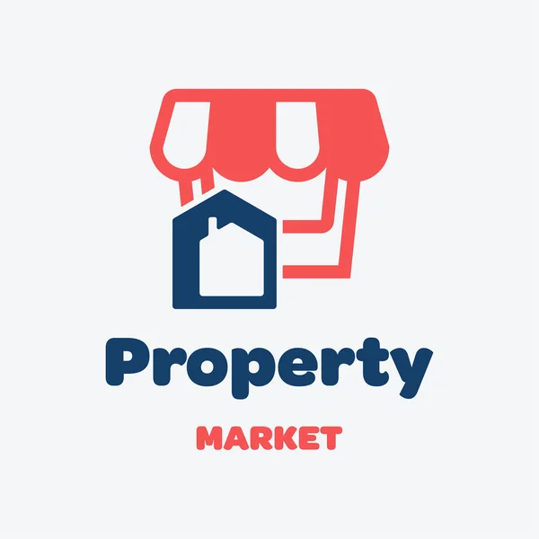 Property Market Icon Vector Illustration Flat Style Isolated White Background — Stock Vector