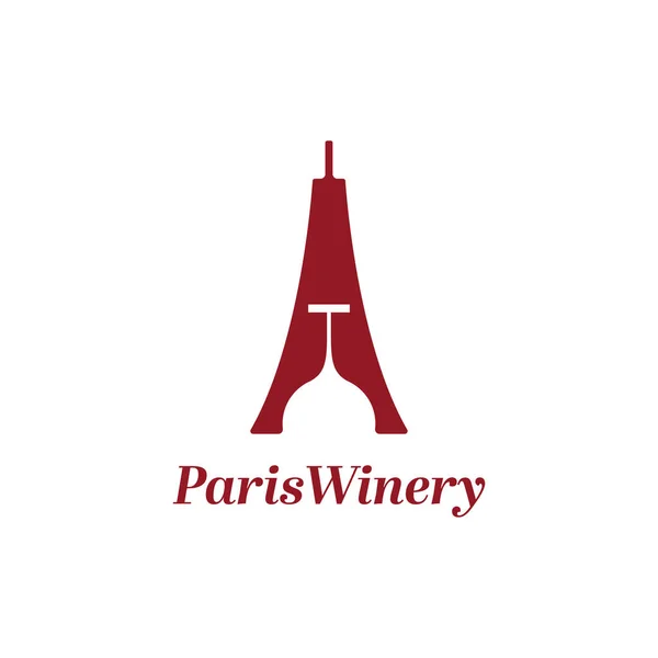 Design Conceito Logotipo Vinícola Paris Ilustração Vetorial Abstrata Sobre Fundo —  Vetores de Stock