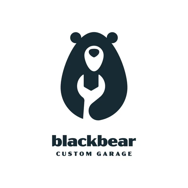 Black Bear Repair Icon Design Vector Graphic Symbol Icon Illustration — Stock Vector