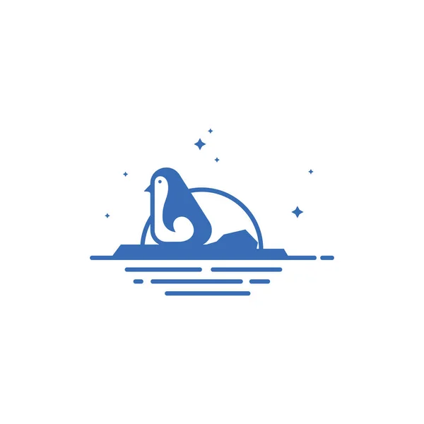 Logo Del Pingüino Ártico Plantilla Logotipo Pingüino Diseño Moderno Logo — Vector de stock