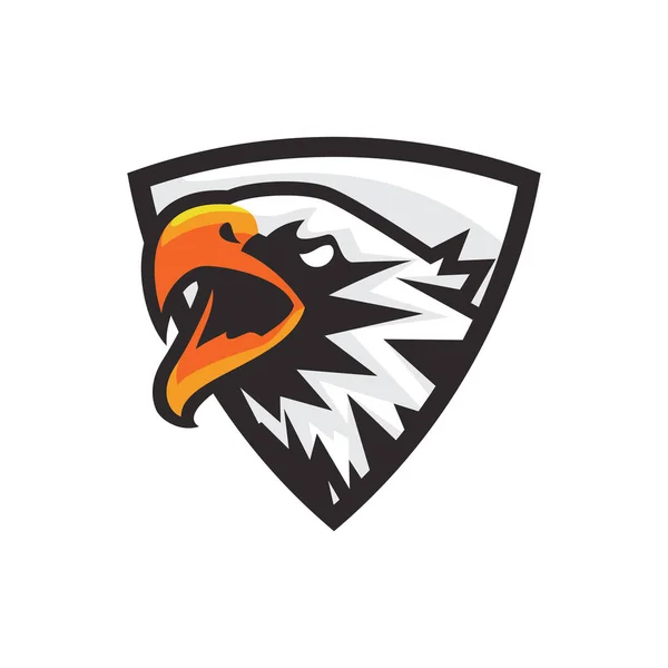 Moderner Adlerkopf Schild Design Des Esport Logos — Stockvektor