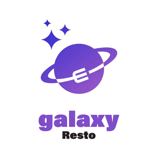 Galaxy Restaurant Icon Vector Illustration Design Vorlage Für Das Planet — Stockvektor