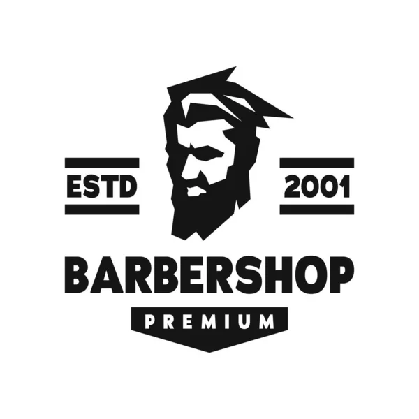 Caballero Barber Shop Logo — Archivo Imágenes Vectoriales