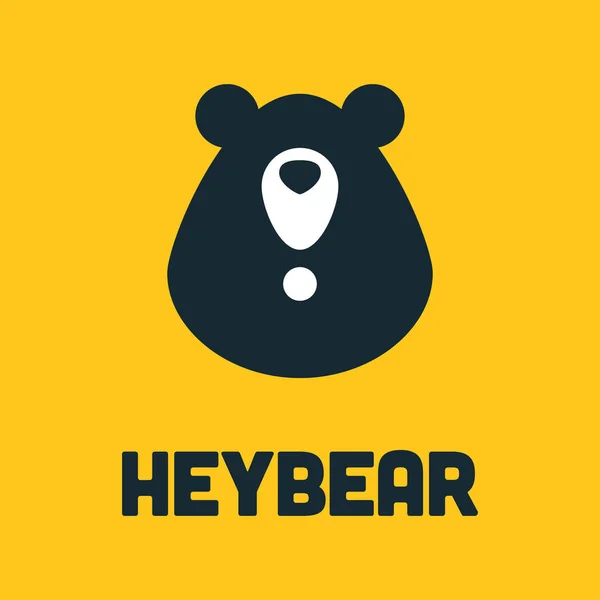 Grizzly Niedźwiedź Głowa Sylwetka Logo Projekt Ikona Lub Niedźwiedź Lub — Wektor stockowy