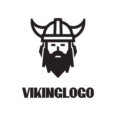 Sakallı savaşçı, logo sembolü vektör çizimi, Sparta çizgisi sanat logosu tasarımı.