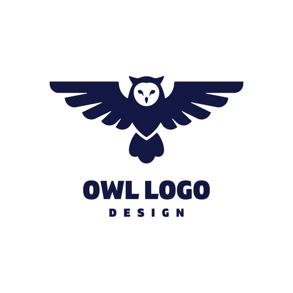 Простой Современный Логотип Совы Компании Бизнеса Сообщества Команды Векторная Иллюстрация — стоковый вектор