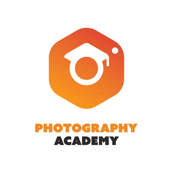 Modelo Vetor Logotipo Foto Academia Perfeito Para Negócios Artes Educação — Vetor de Stock