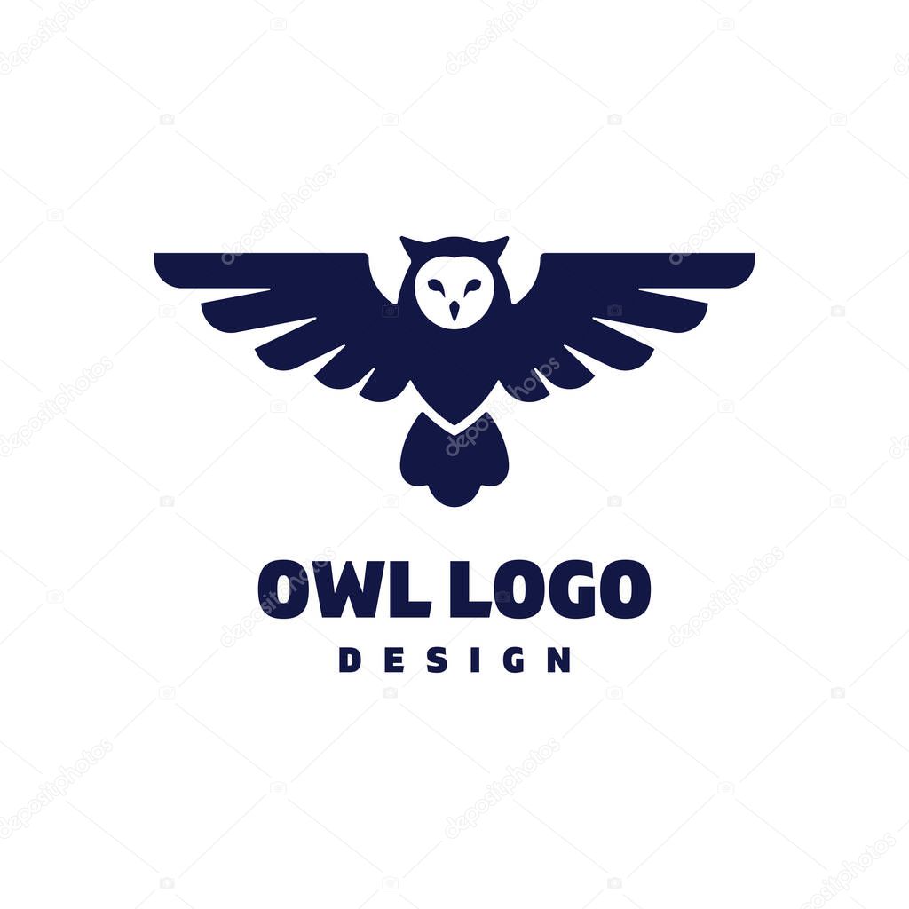 Simple and modern owl logo for company, business, community, team, etc. Vector illustration