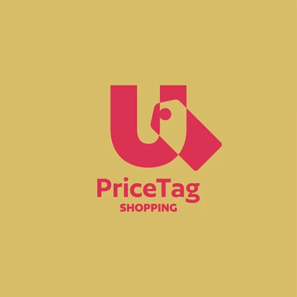 U simgesi vektör fiyat etiketi logo şablonu tasarımı. Perakende, alışveriş, e-ticaret, çevrimiçi dükkan, web mağazası, iş tabelası