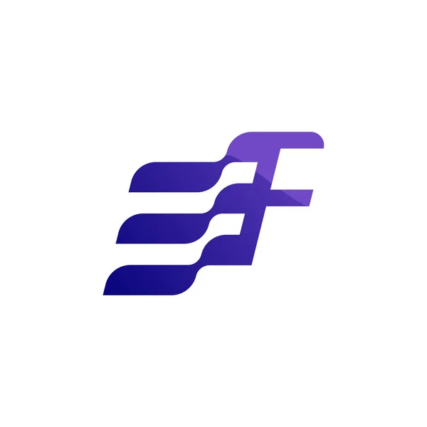 モダンで未来的な文字Fのロゴデザイン ビジネスや技術のロゴに適しています — ストックベクタ