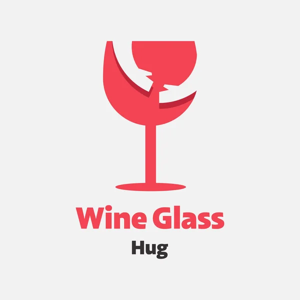 Copos Vinho Logo Template Logotipo Copo Vinho Tinto Ilustração Vetorial —  Vetores de Stock