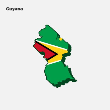 Guyana Afrika Ülke Bayrak Haritası Bilgileri