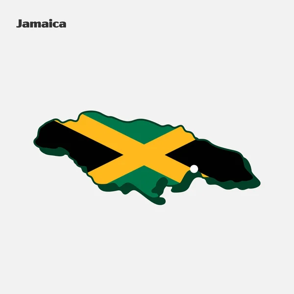 Jamaïque Afrique Carte Drapeau National Infographie — Image vectorielle