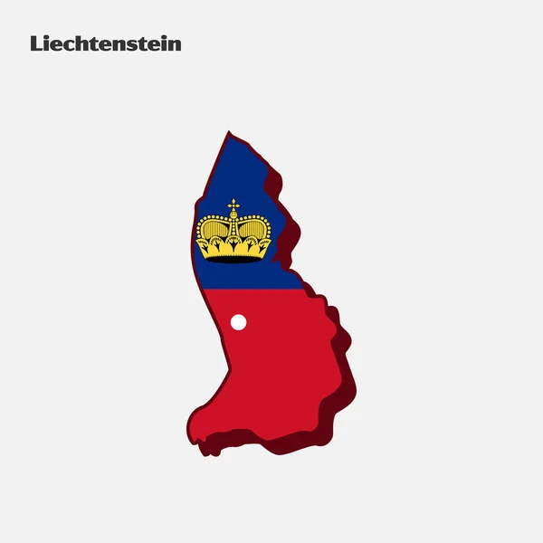 Infographic Flags Liechtenstein European Countries — Stock Vector