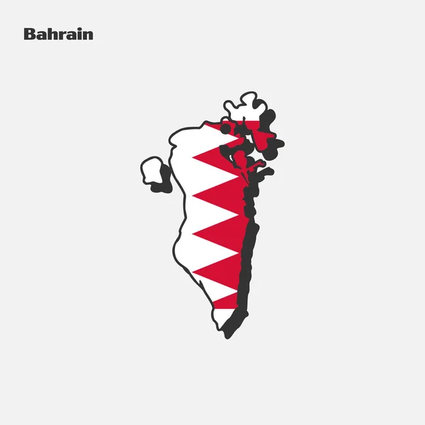 Map Bahrain Flag Shape Vector Illustration Eps Vector Graphics