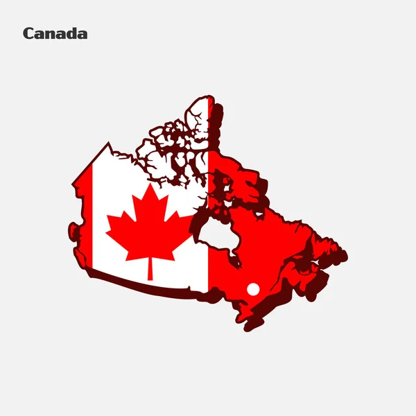 Map Canada Flag Shape Vector Illustration Eps Royalty Free Stock Vectors