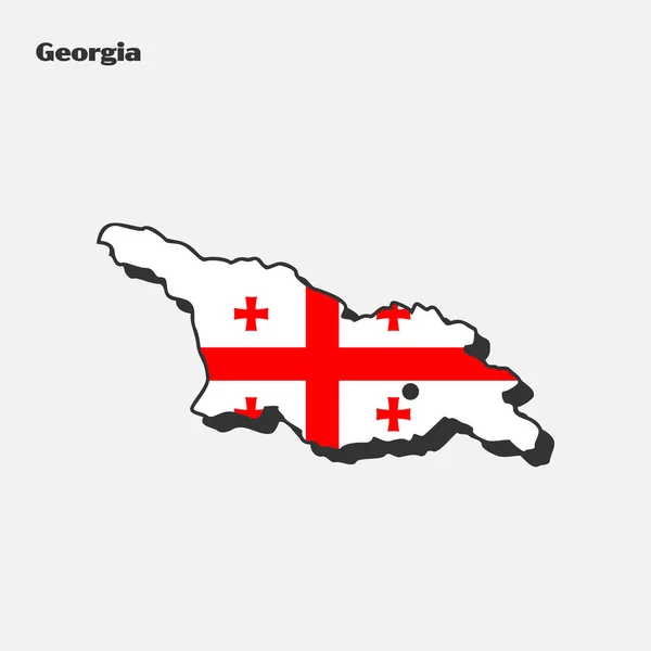 ジョージア国旗地図 インフォグラフィック ベクターグラフィックス
