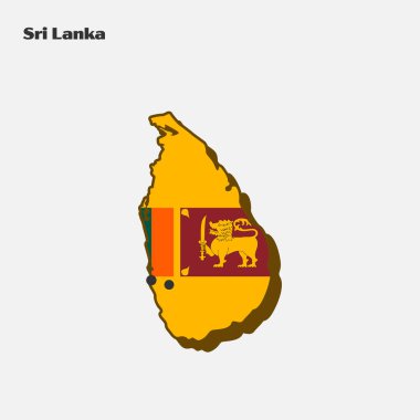 Sri Lanka bayrak şekli. Vektör çizimi. Eps 10