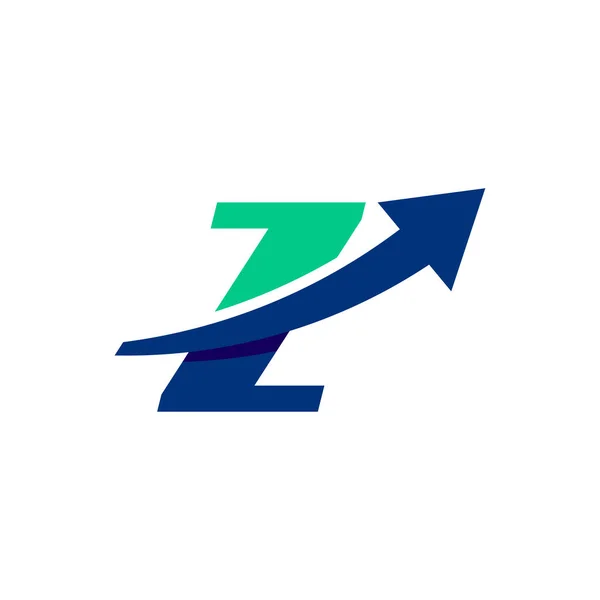Acceleration Logo Design Template Initial Letter Arrow Logo Graphic Design — Stock Vector