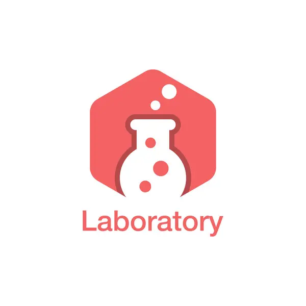 Modelo Design Logotipo Laboratório Ilustração Vetorial Design Logotipo Ciência Educação — Vetor de Stock