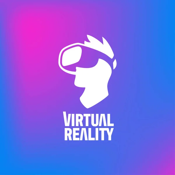 Virtual Reality Augmented Gaming Future Vector Logo — Stockvector