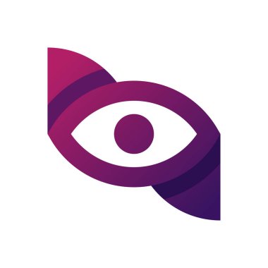 Göz logosu dizayn şablonu. Soyut göz simgesi. Göz vektör logosu tasarımı