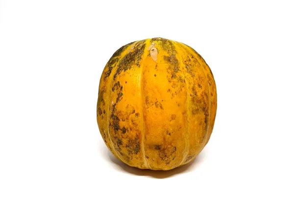 Żółty Dojrzały Melon Białym Tle — Zdjęcie stockowe