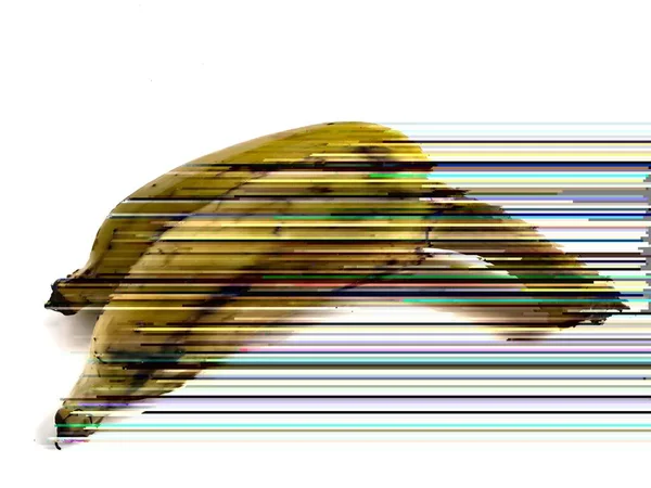 Пучок Старого Перезрелого Банана Нам Который Вкусный Сладкий Изолированный Белом — стоковое фото
