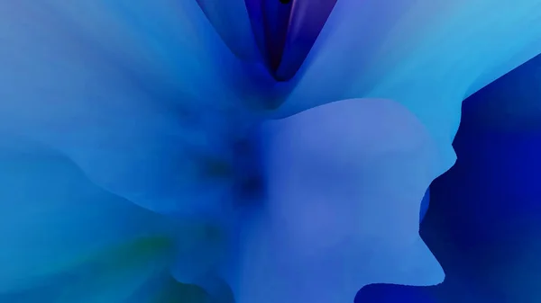 Krásné Barevné Modré Geometrické Květinové Složení Tmavém Pozadí Abstraktní Tekutina — Stock fotografie