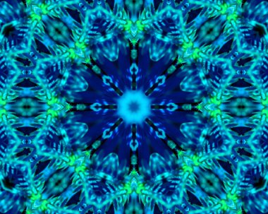 Soyut alev mandala çiçeği rengarenk, süslü çiçekli yuvarlak desen