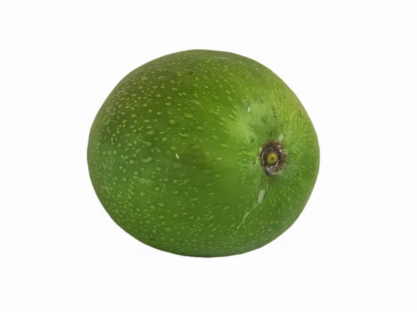 Čerstvě Zelené Mango Med Izolované Bílém Pozadí Zastřelen Studiu Ideální — Stock fotografie