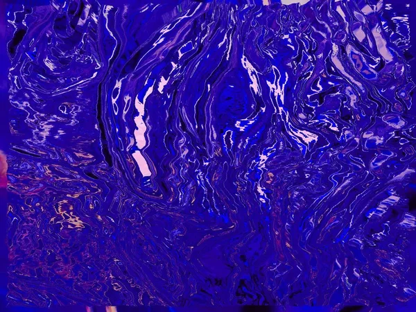 추상적 페인팅 Water Fluid Background Mable Style Blue Oil Color — 스톡 사진
