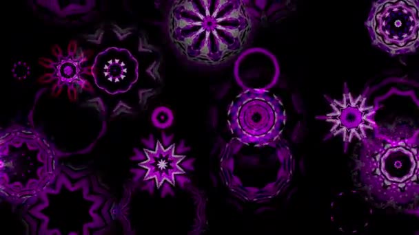 Animation Abstraktes Kaleidoskop Hintergrund Schöne Rosa Bunte Kaleidoskop Textur Schönes — Stockvideo