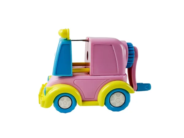 Temperówka Model Zabawka Samochód Kolorowe Pastel — Zdjęcie stockowe