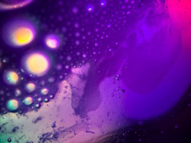 makro renkli sabun baloncukları gradyan soyut arka plan mavi pembe