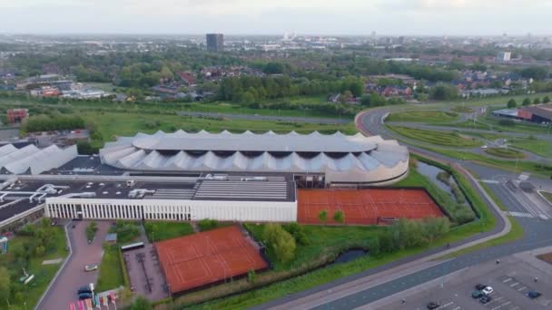 Гронинген Нидерланды 2023 Отступление Многофункциональном Спортивном Центре Kardinge Revealing City — стоковое видео