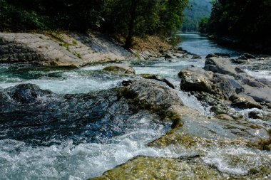 Akşam havasında güzel bir manzara, gün ışığında suyun yanında. Deniz, göl ya da nehir, su doğanın en güzel elementlerinden biridir. Güneşte parlıyor, her bayramı daha da güzelleştiriyor..
