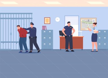 Polis Departmanı. Kolluk kuvvetlerinin çeşitli iş süreçlerinde çalışan polis memurları. Kamu düzeninin gözetilmesi ve korunması, suçların soruşturulması.