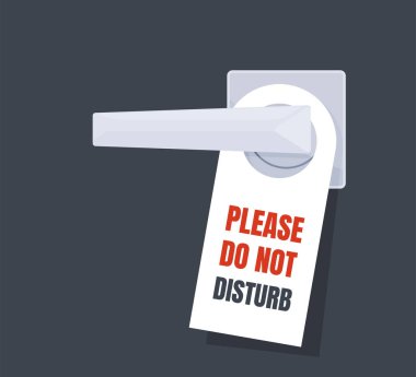 Üzerinde yazı olan kapı kolu lütfen rahatsız etmeyin. Kapalı otel kapı kolları.