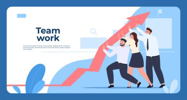 Başarılı bir hedefe ulaşmak için iş adamlarından oluşan bir ekip birlikte çalışır. Takım çalışması. Başarılı iş çözümleri ara.