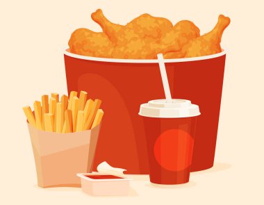 Fast food menüsü. Sokak yemeği. Kitlesel kafe ve restoranlarda hızlı ve lezzetli yemek hazırlama.