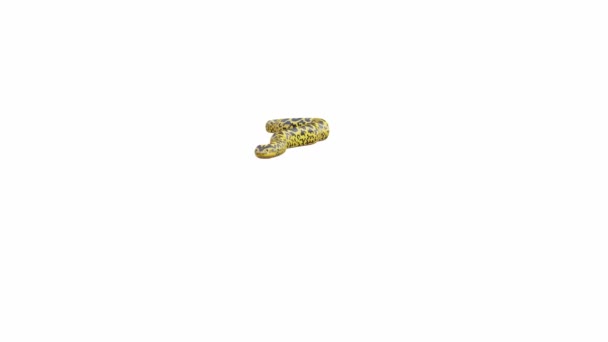 Animation Yellow Anaconda Crawling Luma Matte Included Version Animated Video — Stock Video