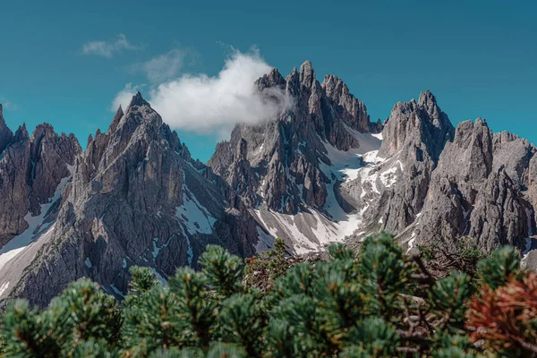 Dolomitas Tre Cime Lavaredo Alpes Italianos Con Famosos Tres Picos — Foto de Stock