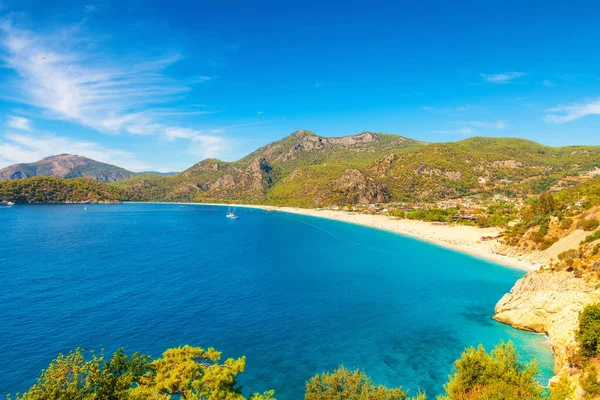Krásný Výhled Pláž Oludeniz Oblasti Mugla Turecko Letní Prázdninová Destinace — Stock fotografie