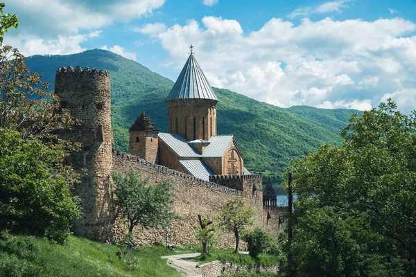 Ananuri Fort Complex Met Middeleeuwse Orthodoxe Kerk Georgië Kasteel Ananuri — Stockfoto