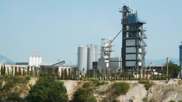 Гравийная Шахта Черногории Тяжелая Промышленность Фабрика Песка Гравия Камня Промышленность — стоковое видео