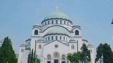 Belgrad, Sırbistan 'daki Saint Sava Ortodoks Kilisesi.